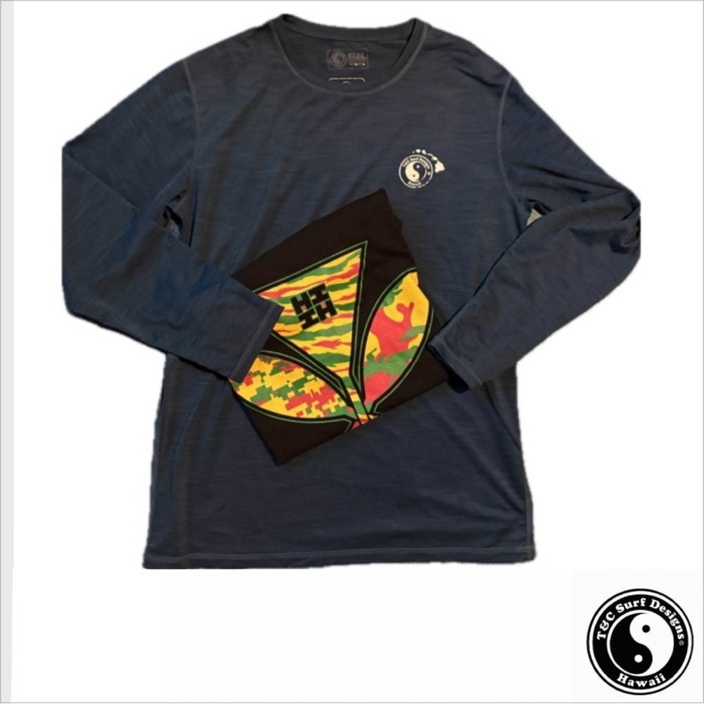 T&C Surf rash guard (S) and tee (M) set